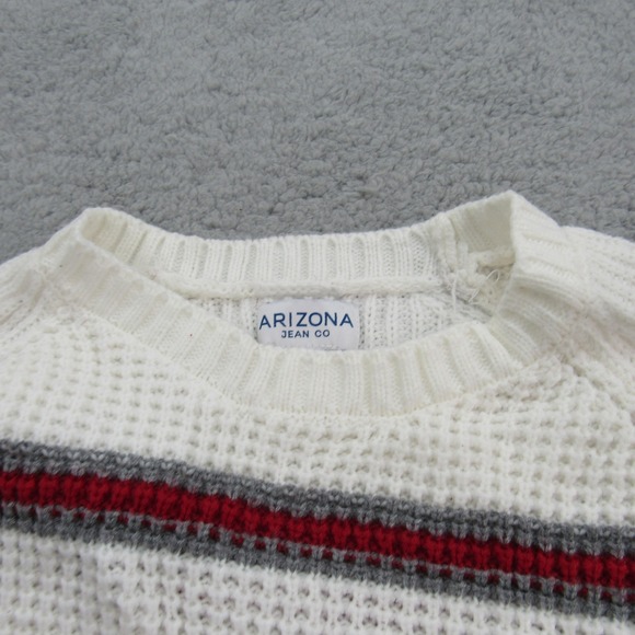 Arizona Jean Company Sweaters - Arizona Jean Co Womens Sweater Striped Long Sleeve Crew Neck Pullover Small